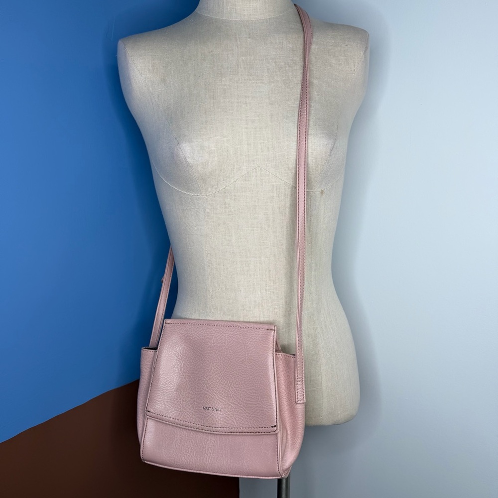 Matt & Nat Erika Vegan Crossbody Bag Light Pink Small